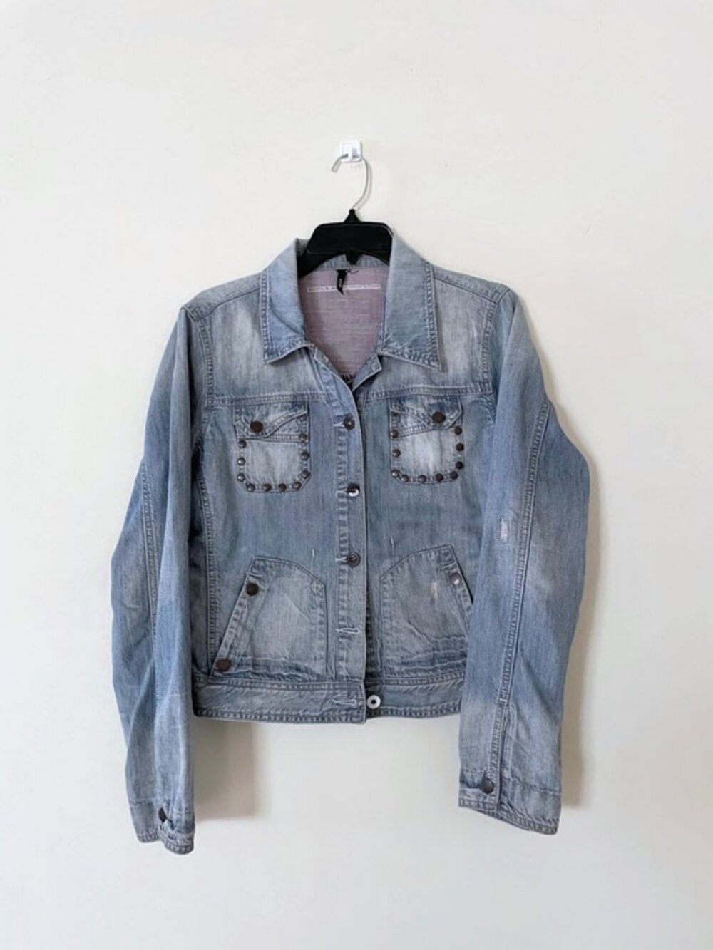 KENYA Light Blue Denim Button Down Jean Jacket Blazer